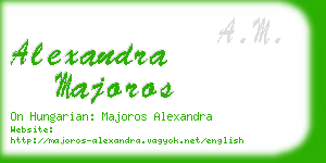 alexandra majoros business card